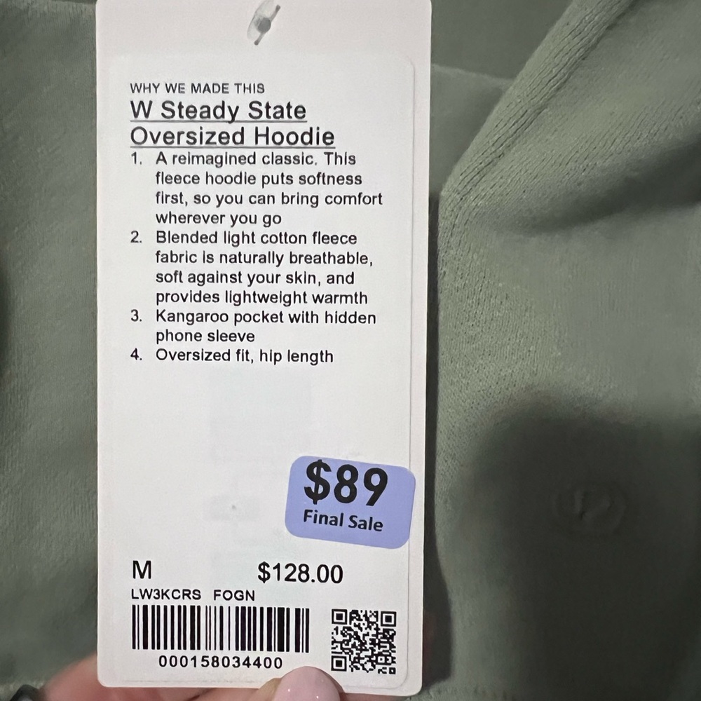 NWT lululemon Women’s Steady State Oversized Hoodie - Picture 2 of 3